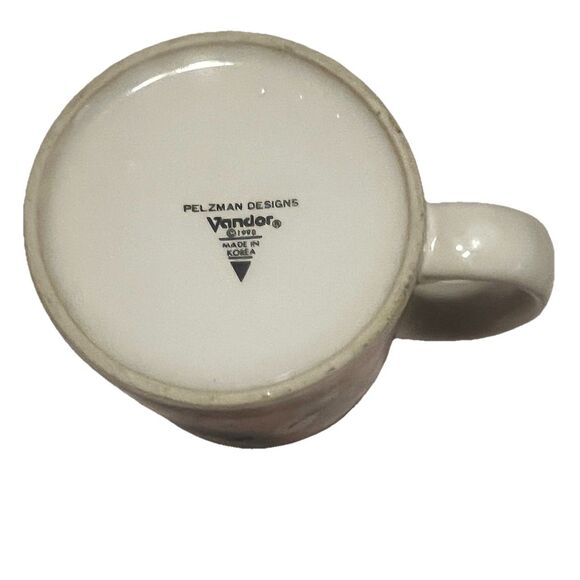 Vintage 1990 Vandor Flamingo Mug Pelzman Designs Retro Tropical Ceramic Mug - Picture 5 of 7